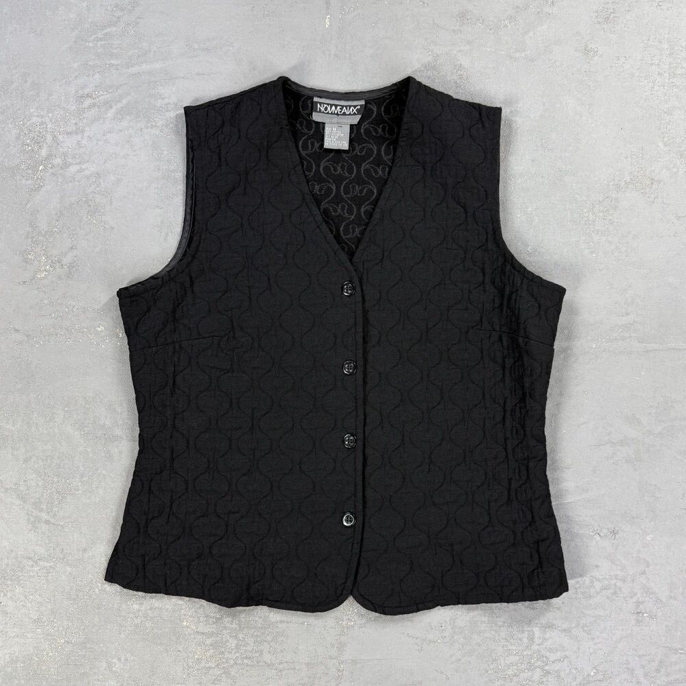 Vintage Nouveaux Quilted Lightweight Button Front Vest Women's Medium